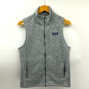 PATAGONIA BETTER SWEATER FLEECE VEST WOMEN SIZE MEDIUM FULL ZIP GRAY SWEATER